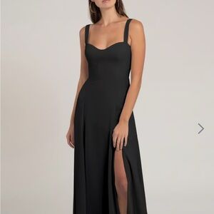 Jenny Yoo Harris chiffon bridesmaid dress (black)